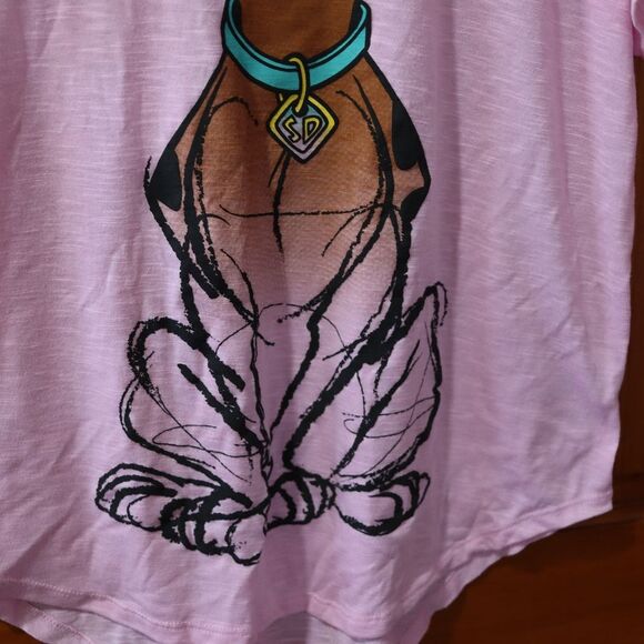 Scooby Doo XL Pink Graphic Tee Vintage Cartoon Nostalgia 90s - Picture 4 of 8